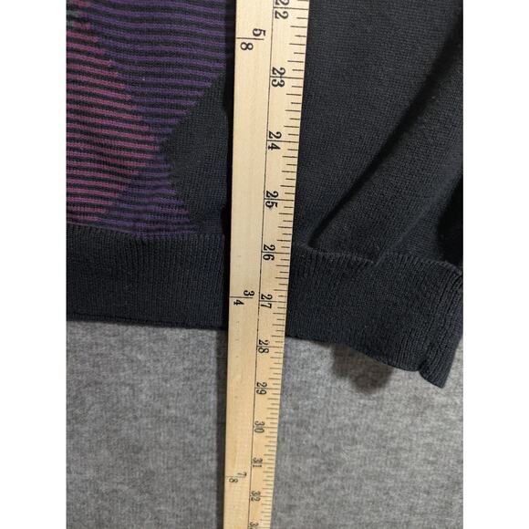 Liz Claiborne Women's Argyle Purple Grey 100% Cotton Pullover Sweater Size XL‎ - Picture 6 of 7